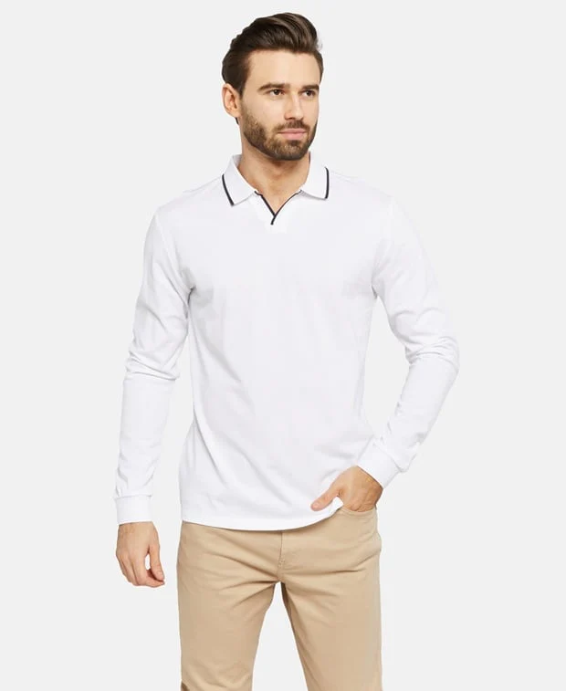 Langarm-Poloshirt