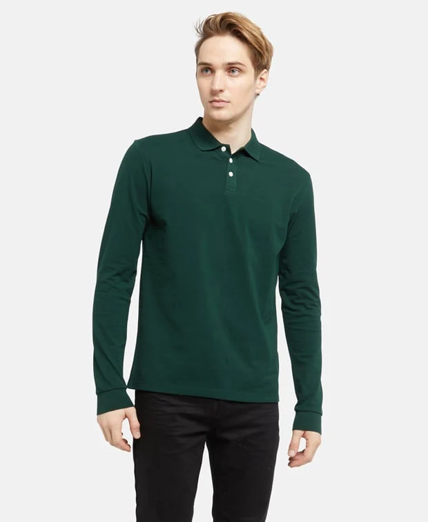 Langarm-Poloshirt