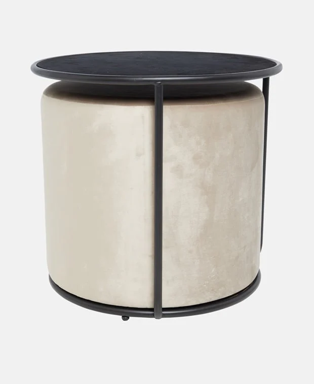 Beistelltisch mit Hocker