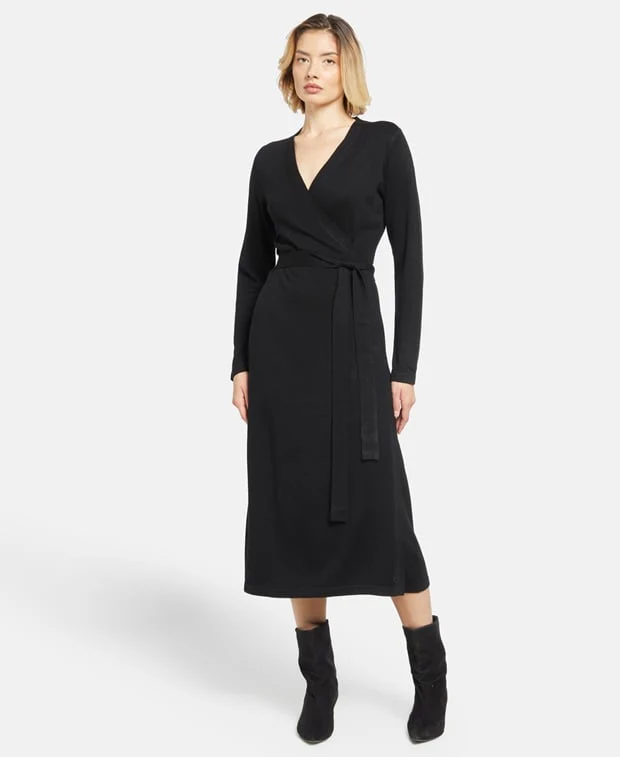 Strick-Wickelkleid