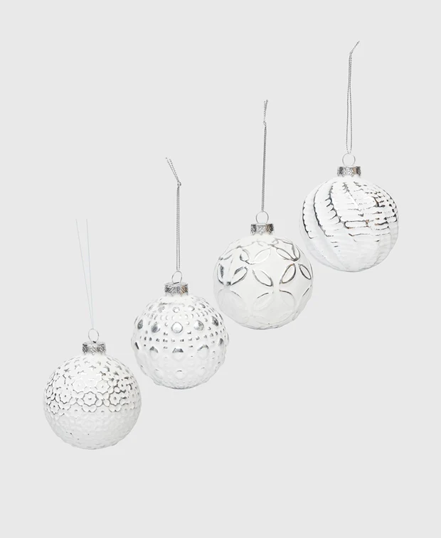 Weihnachtskugeln, 4er-Set