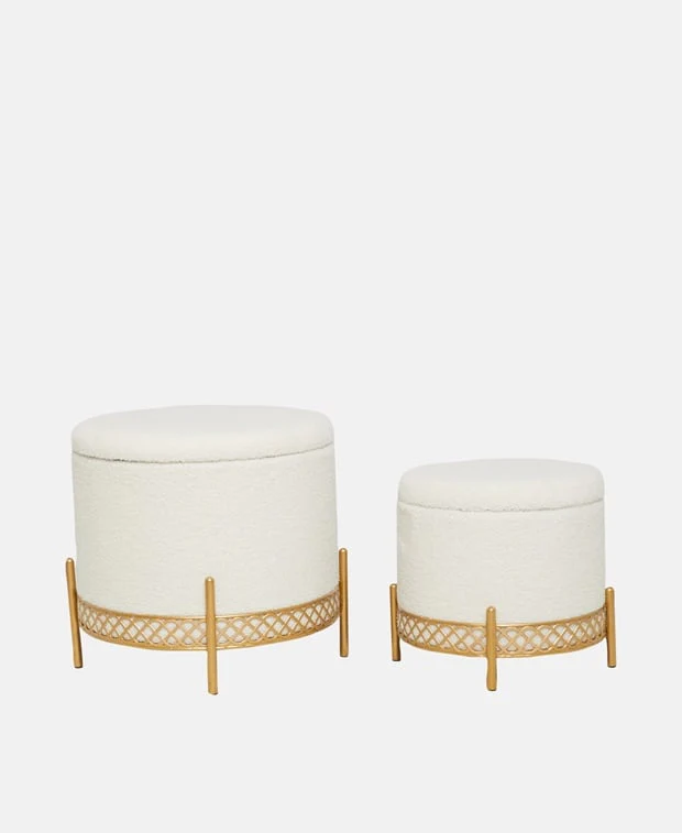 Hocker 2er Set mit Stauraum