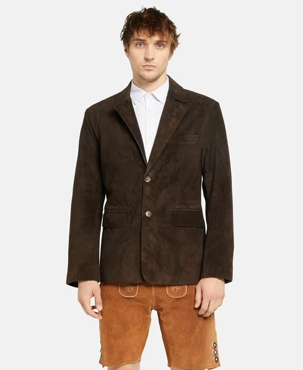 Leder-Trachtenjacke