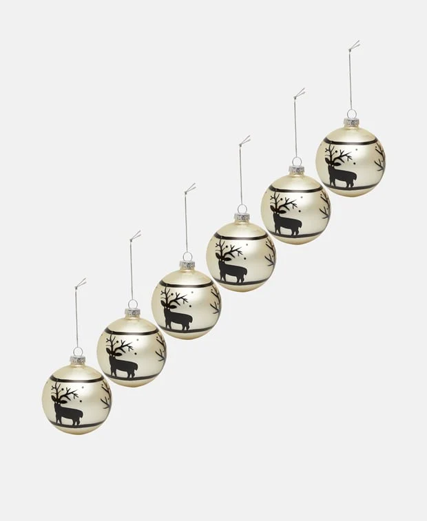 Weihnachtskugeln, 6er-Set