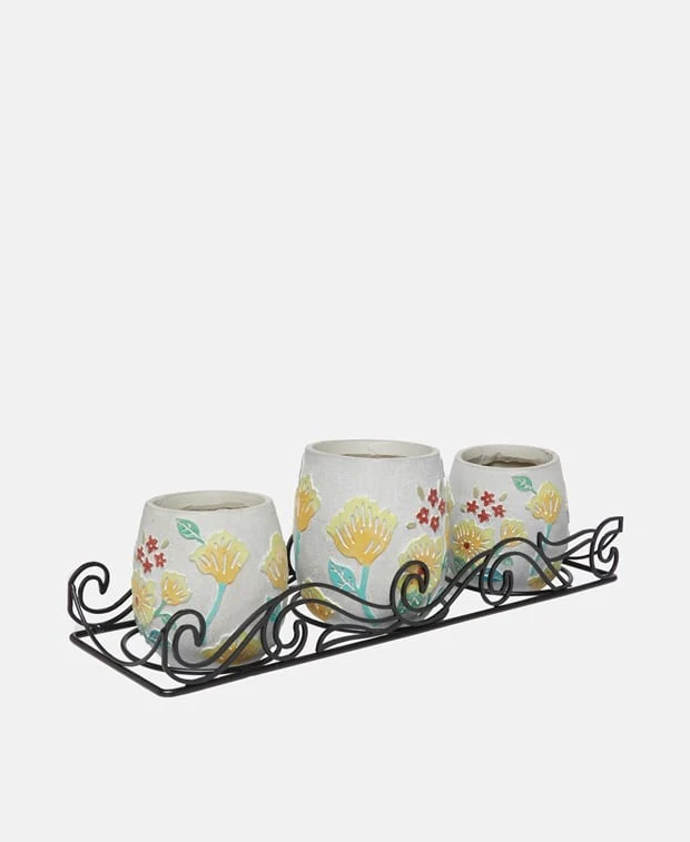 Blumentopf-Set, 3tlg.