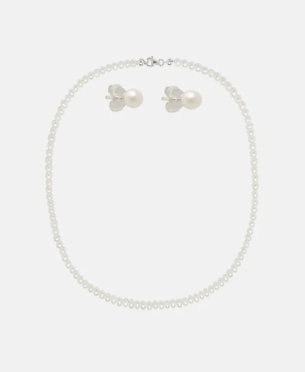 Set aus Halskette und Ohrstecker